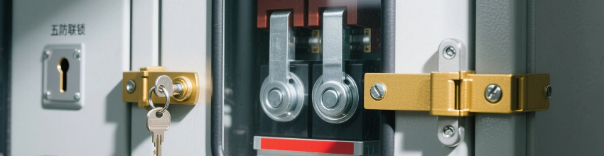 五防聯(lián)鎖，可見(jiàn)斷口設(shè)計(jì)